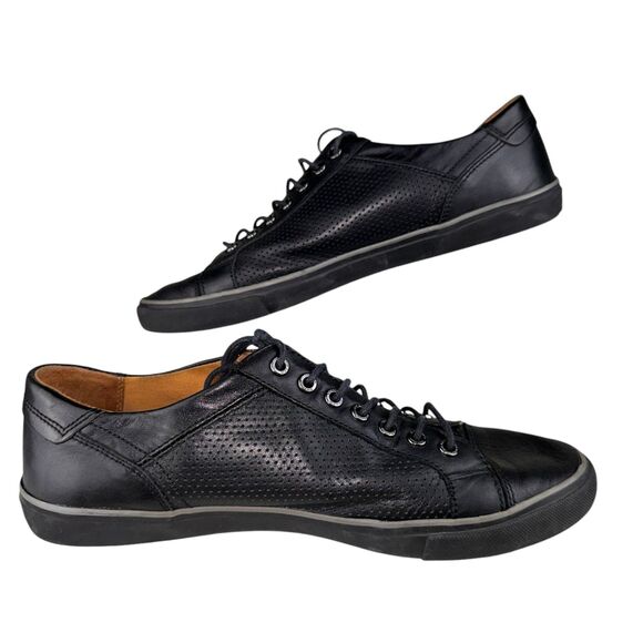 Coach Perkins Men's Casual Sneakers Size 11D Black Lace Up Leather Low Top - Picture 5 of 6